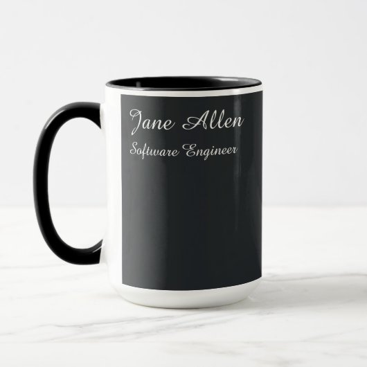 Moderner Digitaler Haiku Minimalistischer Dichter Tasse (Links)