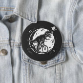 Moderner Dinosaurier auf dem Bike im Himmel mit Mo Button (Beispiel)