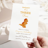 Moderner Dinosaurier Minimalistisch Drei Rex 3. Ge Einladung