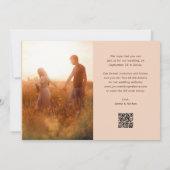 Moderner Disco-Text | Zwei Foto- und QR-Code Save The Date (Rückseite)