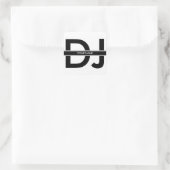 Moderner DJ-Aufkleber Quadratischer Aufkleber (Tasche)