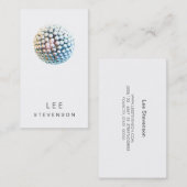 Moderner DJ Cool White Futuristic Visitenkarte (Vorne/Hinten)