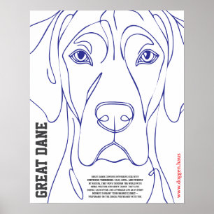 Moderner Dogge-Plakat grün Poster