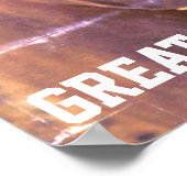 Moderner Dogge-Plakat grün  Poster (Ecke)