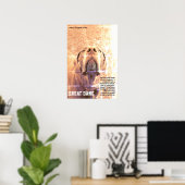 Moderner Dogge-Plakat grün  Poster (Heimbüro)