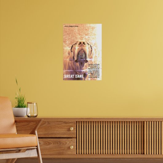 Moderner Dogge-Plakat grün  Poster (Wohnzimmer 2)