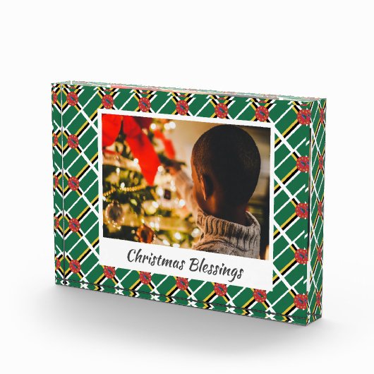 Moderner DOMINICA FLAG Weihnachtsstopp Fotoblock (Rechts)