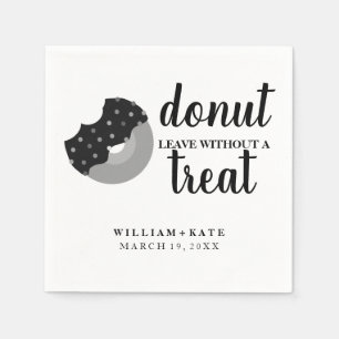 Moderner Donut Verließ ohne Leckerei Gastgeschenk Serviette