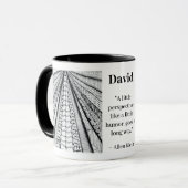 Moderner Doodle mit Zitat über Perspektive und Nam Tasse (Vorderseite Links)