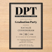 Moderner DPT Arzt für Physikalische Therapie Absch Acryleinladungen (Vorderseite)