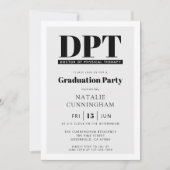 Moderner DPT Arzt für Physikalische Therapie Absch Einladung (Vorderseite)