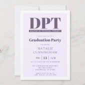 Moderner DPT Arzt für Physikalische Therapie Absch Einladung (Vorderseite)