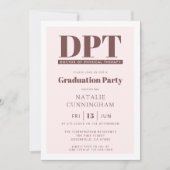 Moderner DPT Arzt für Physikalische Therapie Absch Einladung (Vorderseite)