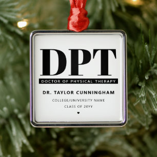 Moderner DPT Arzt für Physikalische Therapie Absch Ornament Aus Metall