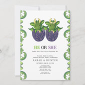 Moderner Drache, der er oder sie Geschlecht zeigt, Einladung (Vorderseite)