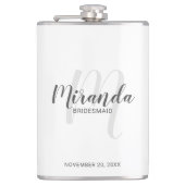 Moderner Drehbuch-Personalisierte Bridesmaid-Flasc Flachmann (Vorderseite)