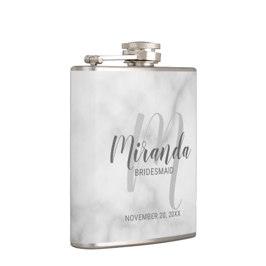 Moderner Drehbuch-Personalisierte Bridesmaid-Flasc Flachmann (Rechts)