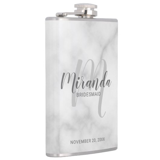 Moderner Drehbuch-Personalisierte Bridesmaid-Flasc Flachmann (Rechts)
