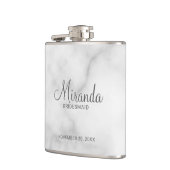 Moderner Drehbuch-Personalisierte Bridesmaid-Flasc Flachmann (Links)