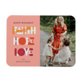 Moderner Drehbuchglauben hoffen Liebe Foto Urlaubs Magnet (Horizontal)