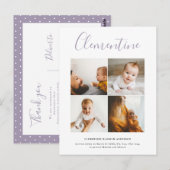 Moderner Drehbuchname Multi Foto Polka Punkt Postkarte (Vorne/Hinten)