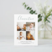 Moderner Drehbuchname Multi Foto Polka Punkt Postkarte (Stehend Vorderseite)