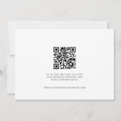 Moderner Drei-Foto-Hochzeitswebsite-QR-Code  Save The Date (Rückseite)