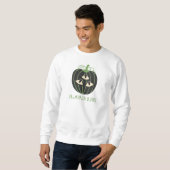 Moderner Dreier-Mit Augen KürbisHalloween-Vater Sweatshirt (Vorne ganz)