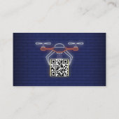 Moderner Drohnen-QR-Code Professionelle UAV-Fotog Visitenkarte (Rückseite)