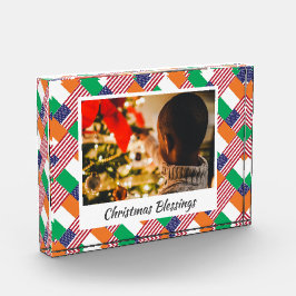 Moderner DUAL IRISH AMERIKA Weihnachtskeepake Fotoblock