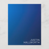 Moderner dunkelblauer Farbverlauf und minimaler be (Vorderseite)