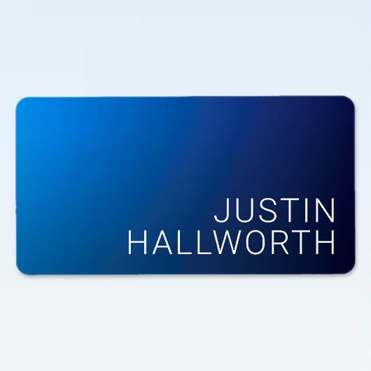 Moderner dunkelblauer Farbverlauf und minimaler be Adressaufkleber