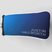 Moderner dunkelblauer Farbverlauf und minimaler be Golf Headcover (Vorderseite)