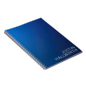 Moderner dunkelblauer Farbverlauf und minimaler be Notizblock (Rechte Seite)