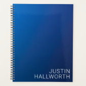 Moderner dunkelblauer Farbverlauf und minimaler be Planer (Vorderseite)