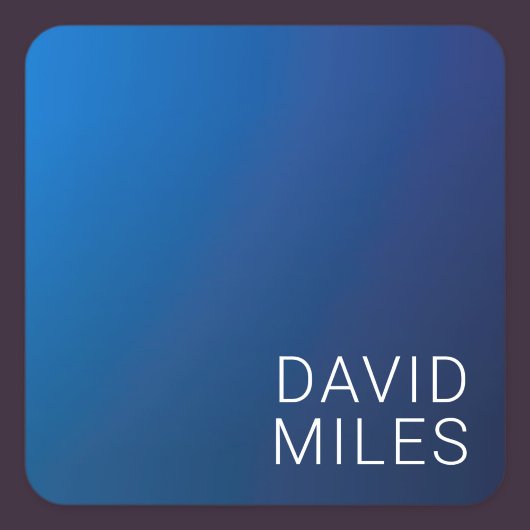 Moderner dunkelblauer Farbverlauf und minimaler be Quadratischer Aufkleber