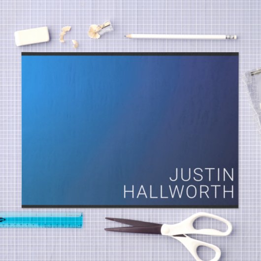 Moderner dunkelblauer Farbverlauf und minimaler be Seidenpapier (Handwerk)