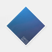 Moderner dunkelblauer Farbverlauf und minimaler be Serviette (Ecke)