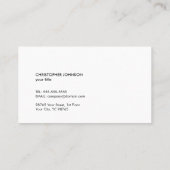 Moderner Dunkelblauer Schaltschrank-PC-Berater Visitenkarte (Rückseite)