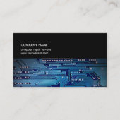 Moderner Dunkelblauer Schaltschrank-PC-Berater Visitenkarte (Vorderseite)
