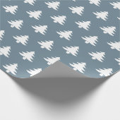 Moderner, dunkelblauer Weihnachtsbaum Muster Urlau Geschenkpapier (Ecke)