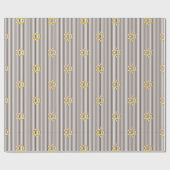Moderner Dunkelbrauner Jüdischer Goldener Davidste Geschenkpapier (Flach)