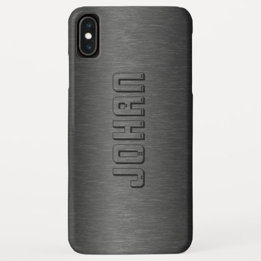 Moderner dunkelgrau gebürsteter Aluminium-Hintergr Case-Mate iPhone Hülle (Rückseite)