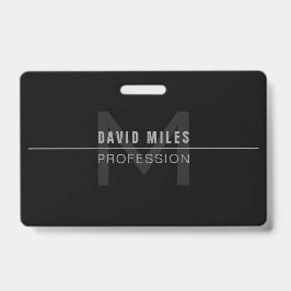 Moderner dunkelgrauer Beruflicher Name Ausweis