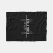 Moderner dunkelgrauer Beruflicher Name Fleecedecke (Vorderseite (Horizontal))