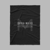 Moderner dunkelgrauer Beruflicher Name Fleecedecke