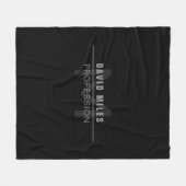 Moderner dunkelgrauer Beruflicher Name Fleecedecke (Vorderseite (Horizontal))