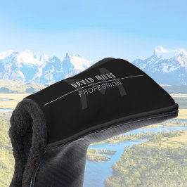 Moderner dunkelgrauer Beruflicher Name Golf Headcover