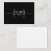 Moderner dunkelgrauer Beruflicher Name Mitteilungskarte (Vorne/Hinten)