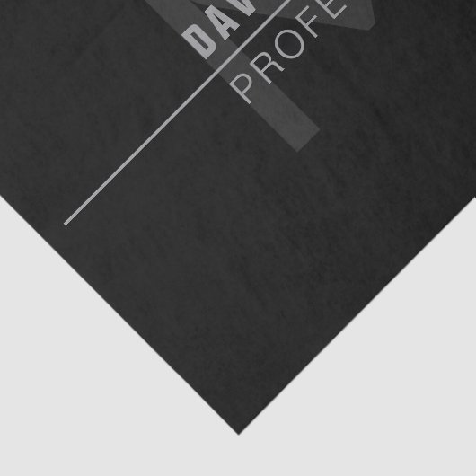 Moderner dunkelgrauer Beruflicher Name Seidenpapier (Ausschnitt)